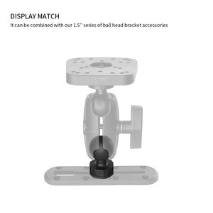 VINmounts 1.5" Track Adapter Plastic Composite Fish Finder Mount Ball Base for Sonar Fish Finder Mounts & <b>Stands</b> Category - Product Image 4