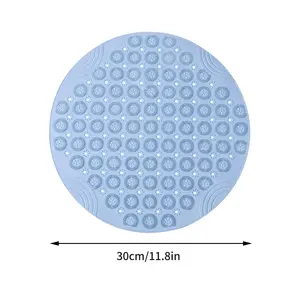 Tapis de sol antidérapant en silicone à ventouse, outil de massage pour la douche et le frottement du dos, pour salle de bain (1 pièce) - Product Image 1