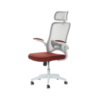 Chaise de bureau ergonomique moderne avec support lombaire, réglable en hauteur, pivotante à 360°, en maille, pour la maison, l'école, l'hôtel