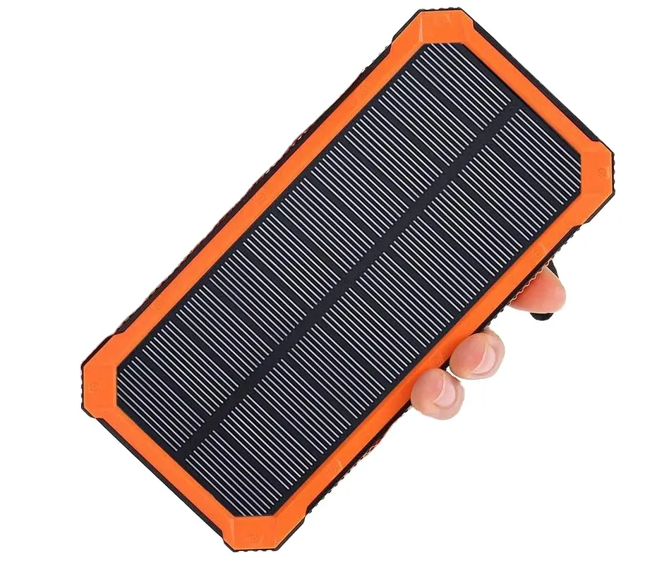 Best Power Bank 20000mAh Solar Charger 2USB Output Waterproof Solar External Battery For Mobile Phone Charger