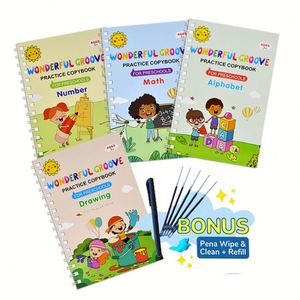 สมุดฝึกคัดลายมือแบบมีร่องสำหรับผู้เริ่มต้น ใช้ซ้ำได้ ฝึกเขียนภาษาแบบกำหนดเองได้ - Product Image 1