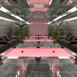 Hot Bán Sang Trọng Phong Cách Pha Lê Thủy Tinh Bida Bảng 9ft 8ft 7ft Màu Hồng <span class=keywords><strong>Acrylic</strong></span> Bảng Hồ Bơi Với Vải Màu Hồng - Product Image 2