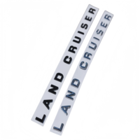 Emblème de coffre Land Cruiser, logo LAND CRUISER, autocollant en lettres 3D noir argenté, décoration extérieure en ABS chromé, emblème de carrosserie