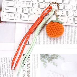Fashion Knitted Yarn Crocheted Braided Rope Fruit Keychain Colorful Knot Rope Pendant <b>Bag</b> Decoration Fruit Accessory <b>Gift</b> - Product Image 5