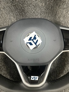 พวงมาลัยหนังแท้แบบกำหนดเอง ใช้ได้กับรถยนต์ Volkswagen <span class=keywords><strong>VW</strong></span> Golf 4 5 6 6r 7 7r 7.5 8 R POLO GTI GTD MK4 8 7 6 5 MK7 Mk8 <span class=keywords><strong>Scirocco</strong></span> - Product Image 4