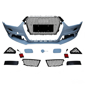 Conjunto de Parachoques Delantero Estilo RS4 con Rejilla de Panal, Kit de Conversión para <span class=keywords><strong>Audi</strong></span> <span class=keywords><strong>A4</strong></span> B8.5 2013 2014 2015 2016, Piezas de Repuesto para Automóviles - Product Image 3