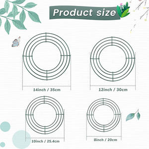 थोक तार पुष्पचक्र फ्रेम, क्रिसमस के दरवाजे फांसी की सजावट के लिए - Product Image 3