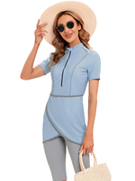 2023 maillot de bain musulman à manches courtes maillot de bain conservateur pour femmes maillot de bain de plage pour femmes