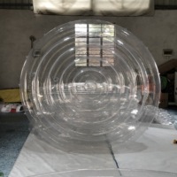 Vente d'accessoires de scène PVC coussin d'air transparent pvc plate-forme flottante gonflable eau plate-forme flottante.