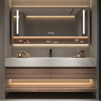 Meuble-lavabo flottant haut de gamme professionnel étanche pour salle de bain