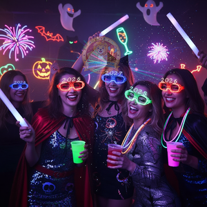 2026年新年ハロウィンパーティーLED点滅メガネプラスチック製ノベルティライトグラス新入荷ディワリ感謝祭クリスマス - Product Image 3