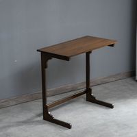 Bureau d'écriture mobile moderne avec pieds en bambou, console et table d'appoint pour bureau à domicile, salon et salle à manger - Utilisations multiples