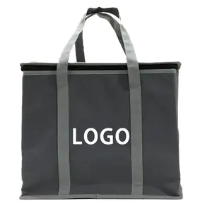 Reutilizável Extra Grande Folding Tote Isolado Cooler Shopping Bag Tecido Mercearia Food Delivery Bag com Alças catering bag