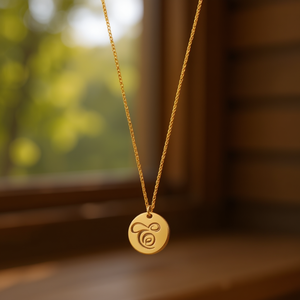 Collier pendentif lettre E en acier inoxydable Angelina plaqué or 1,9 cm, bijoux tendance pour femmes, cadeau - Product Image 2