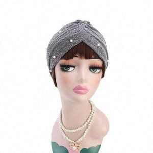 Wholesale Fashion Multifunction Women's Twist Turban Headwrap Stitching Knotted Headscarf Polyester Muslim <b>Hat</b> - Product Image 2