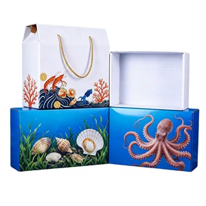Boîte d'emballage personnalisée pour crevettes surgelées, boîte à fruits de mer, <span class=keywords><strong>carton</strong></span> <span class=keywords><strong>alimentaire</strong></span> résistant à l'humidité, <span class=keywords><strong>carton</strong></span> d'expédition de qualité <span class=keywords><strong>alimentaire</strong></span>, vente en gros - Product Image 2