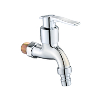 Robinet d'eau froide moderne à usage industriel pour machine à laver, en plastique chromé, anti-corrosion, léger, directement de l'usine