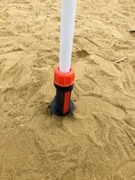 Offre Spéciale plage parapluie support de poteau en plastique PP ancre de sable extérieur parapluie sol vis ancre de sable