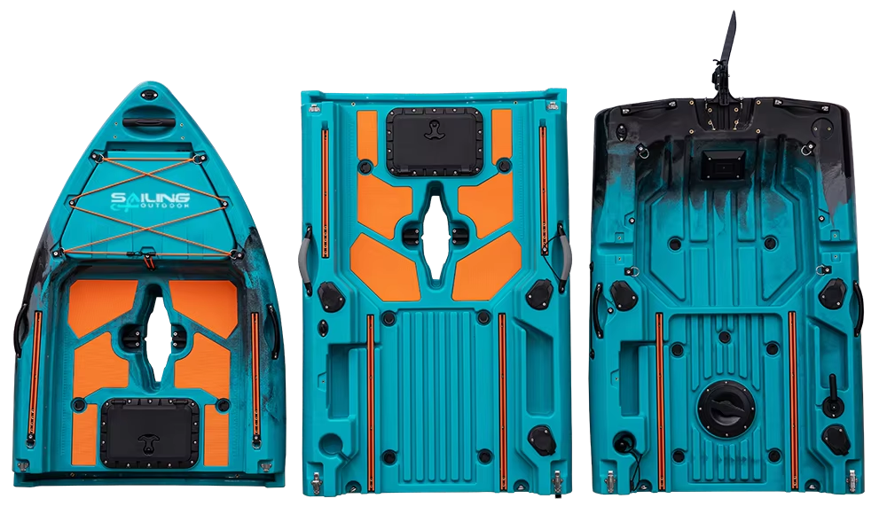 Kayak 3 pièces (sans siège, sans moteur) - Couleurs assorties