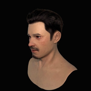 Masque de tête en silicone réaliste pour homme, avec détails faciaux, pour la création de contenu vidéo (TV, films, réseaux sociaux) et <span class=keywords><strong>le</strong></span> <span class=keywords><strong>streaming</strong></span> en direct - Product Image 2