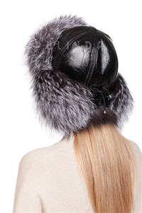 <span class=keywords><strong>หมวก</strong></span>ทรักเฟอร์ขนสุนัขจิ้งจอกสีเงินพร้อมที่ปิดหูมีขนเฟอร์สำหรับผู้หญิง<span class=keywords><strong>หมวก</strong></span>ฤดูหนาวกลางแจ้ง FN481-Adjustable - Product Image 5