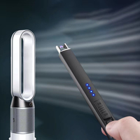 Briquet électrique vintage personnalisé avec logo, rechargeable, pour cuisine, recharge USB, briquet à arc pour bougie