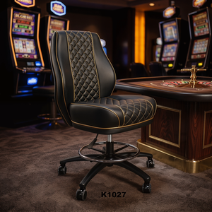 Silla de Casino de Cuero PU de Grado Comercial, Popular en <span class=keywords><strong>Las</strong></span> Vegas, Venta Caliente de Fábrica, Silla para Máquinas de Juego - Product Image 1