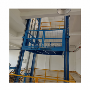 Pengangkat barang bawaan vertikal <span class=keywords><strong>Platform</strong></span> pengangkat kargo elektrik tonase besar Rel pemandu gudang hidrolik Lift kargo - Product Image 2