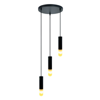 Lámparas Colgantes LED Redondas de Cuerda Negra, Estilo Nórdico Postmoderno, Creativas, para Decoración del Hogar, para Dormitorio