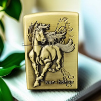 Briquet à chaire en alliage de zinc, série Cheval, en métal, coupe-vent, pour cigares et kérosène, cadeau créatif, direct usine