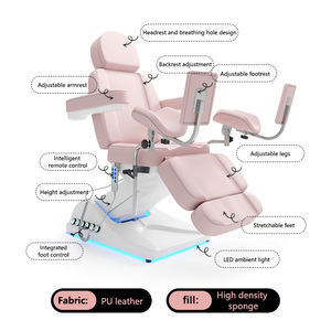 Lit de massage pliable et réglable en similicuir moderne, idéal pour salons de beauté, hôtels, écoles et pédicure – Offre spéciale - Product Image 2
