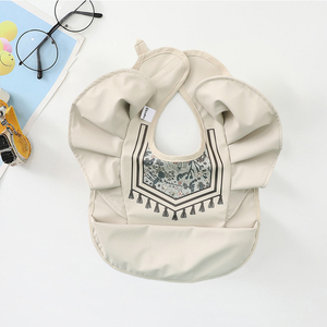 Babero de Bebé Personalizado Impermeable de PU, Impreso con Logotipos. Vestido de Protección Antideslizante para Pintura de Guardería - Product Image 5