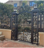 Portes modernes en fer forgé, modèles de portails automatiques électriques en acier, conception de portail avant, sécurité, sécurité, portail en fer pour villa