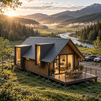 Maisons Modulaires Préfabriquées Détachables de Luxe au Design Moderne en Forme de Triangle, Prix Usine