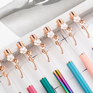 DIY <b>Empty</b> Tube Metal Ballpoint Pen Manufacturer New Creative Four-Leaf Clover Custom Logo Office Stationery Manufacturer - Product Image 4