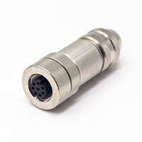 Connecteur M12 8 broches mâle 2 3 4 5 6 7 étanche femelle 8 broches A-code Elect 8 broches câble droit X-code X-code prise