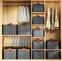 Boîte de rangement pliable imperméable en tissu, gain de place, avec diviseur de tiroir pour vêtements, sous-vêtements, literie, garage, armoire, placard - Offre Spéciale