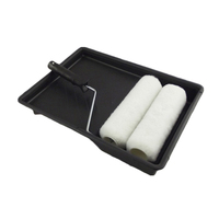 Kit de peinture mural Sanfine : Rouleau de peinture en fibres synthétiques, bac à peinture, manche de rouleau Runner Pro, outil de finition des bords, livraison directe