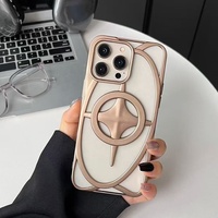 Coque Magnétique Givrée Creuse Design Unique pour iPhone 17 16 15 Pro Max 16 15 Pro Dissipation Thermique Star Armor Cover