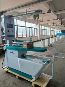 Промышленный гладильный стол для одежды с парогенератором, встроенным двигателем, низким энергопотреблением и экологичным режимом работы - Product Image 6