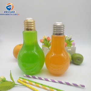 2020 Hot Bán Buôn 400Ml/500Ml/600Ml 7 Colors LED Light Flash Bulb Hình Chai Nước Ép Nhựa - Product Image 6
