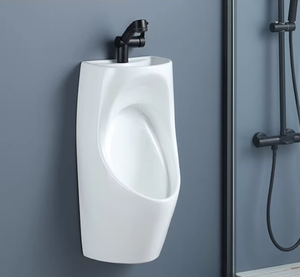 <span class=keywords><strong>Urinoir</strong></span> mural ou sur pied avec <span class=keywords><strong>lavabo</strong></span> pour salle de bain domestique, en céramique, à chasse d'eau par gravité, économie d'eau, facile à nettoyer - Product Image 2