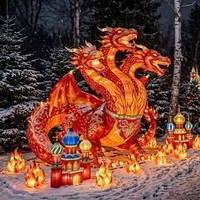 Decoración de Faroles con Animales de Dibujos Animados para Parques de Diversiones, Navidad, Uso Interior/Exterior, Espectáculo de Luces para Parques Temáticos