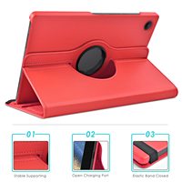 Casing Tablet untuk Samsung Galaxy Tab A8 A7 Lite A 8.4 8.0 10.1 7.0 Penutup Kulit PU Fungsi Tidur Bangun 360 Sarung Berdiri Berputar