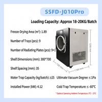 Machine de lyophilisation compacte et portable, petit lyophilisateur, équipement de séchage sous vide, haute efficacité, capacité de 20 kg pour la maison