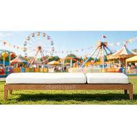 Silla Tumbona de Madera de Teca para Exteriores de Estilo Moderno, Hermoso Diseño, Muebles para Jardín, Conciertos Musicales y Descanso