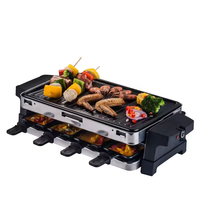 Aifa Appareil à raclette électrique avec plaque en aluminium antiadhésive 1200W Source de chaleur séparée haute puissance pour assiettes et plats d'accompagnement