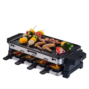 Parrilla eléctrica Aifa <span class=keywords><strong>Raclette</strong></span> con placa de aluminio antiadherente, fuente de calor separada de alta potencia de 1200W para placa y platos laterales - Product Image 6