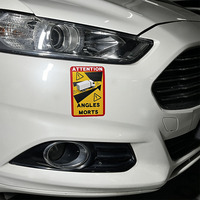 Autocollants auto-adhésifs pour voiture avec logo personnalisé Panneaux d'avertissement d'angle mort Décalcomanies en vinyle PVC Décoration de pare-chocs de voiture
