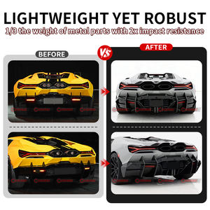 Diffuseur arrière en fibre de carbone sèche pour Lamborghini Revuelto, style MSY, lèvres de pare-chocs arrière, pièces de modification automobile - Product Image 2